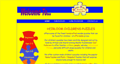 Desktop Screenshot of heirloompuzzlesforchildren.com